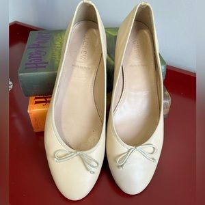 J. Crew nude leather ballet flats 8.5 made in Italy